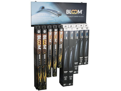 Set stergator Fără Rame Bloom Mix U + Multifit Cu 10 Adaptoare, 40 Buc + Display Suspendat BEWUM40