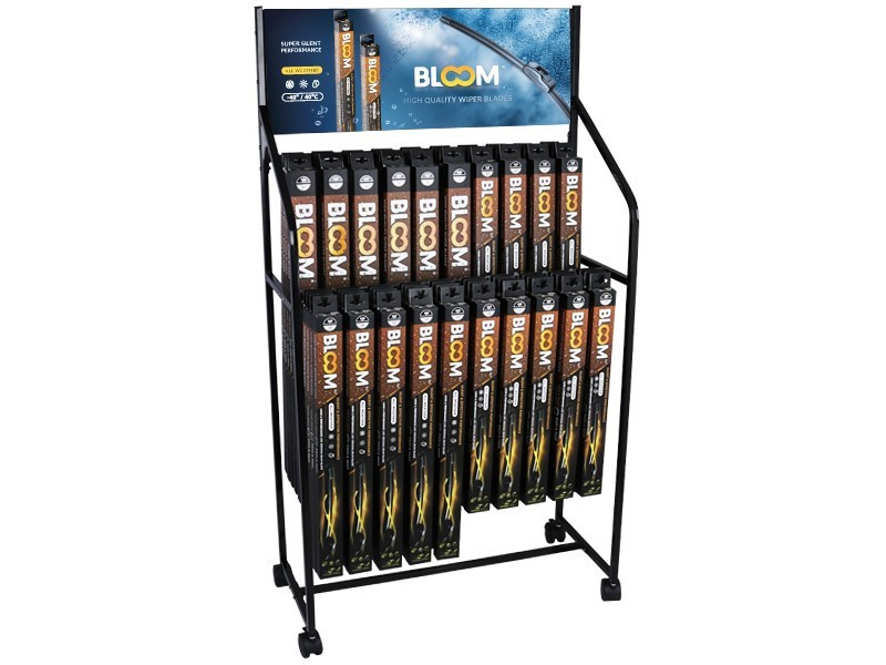 Set stergator Fără Rame Bloom U, 90 Buc + Un Afișaj în Picioare Cu Roți BESKU90