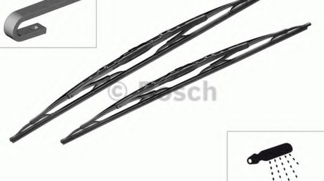 Set stergator parbriz CITROEN C8 (EA, EB) (2002 - 2016) BOSCH 3 397 118 334 piesa NOUA