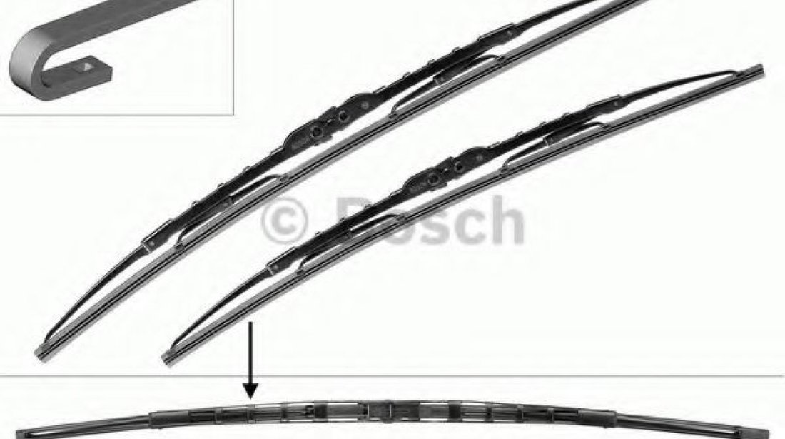 Set stergator parbriz MERCEDES C-CLASS (W203) (2000 - 2007) BOSCH 3 397 001 801 piesa NOUA