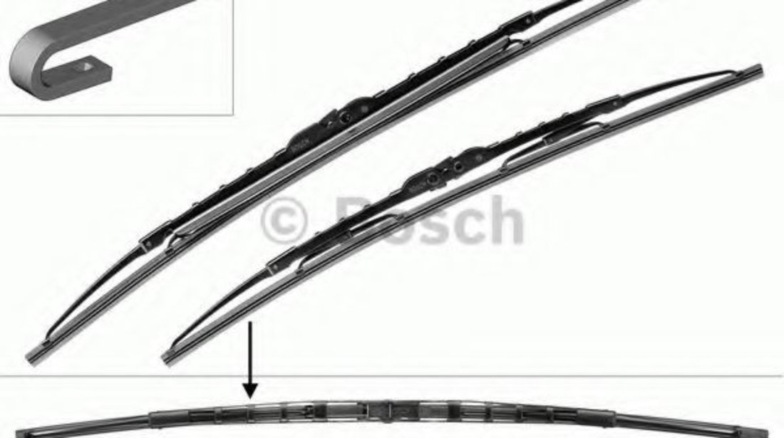 Set stergator parbriz MERCEDES C-CLASS (W203) (2000 - 2007) BOSCH 3 397 001 802 piesa NOUA