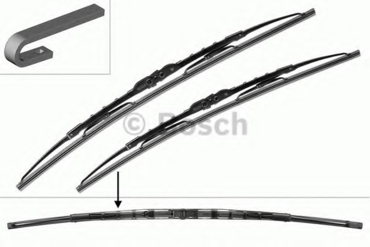 Set stergator parbriz VOLVO S60 I (2000 - 2010) BOSCH 3 397 001 801 piesa NOUA