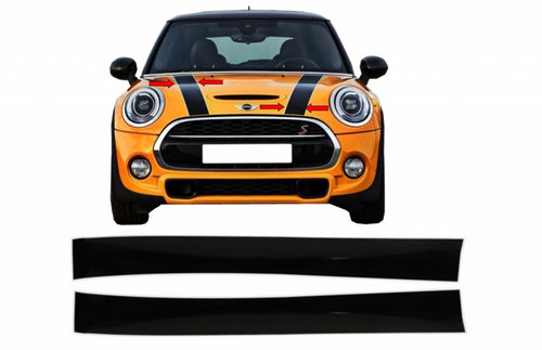 Set Stickere Capota Negru Alb compatibil cu MINI R50 R52 R53 R56 R57 Clubman R55 (2001-2017) Calitat...