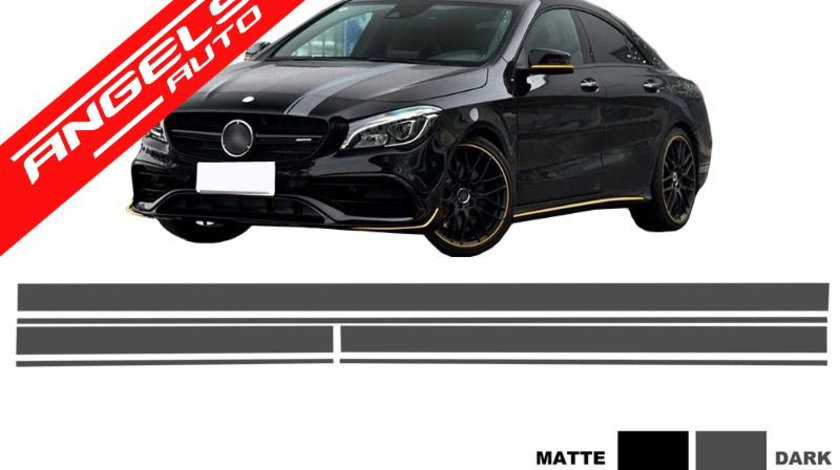 Set Stickere Gri Inchis Mercedes Benz CLA W117 C117 X117 (2013-2016) A Class W176 (2012+) A45 AMG Design