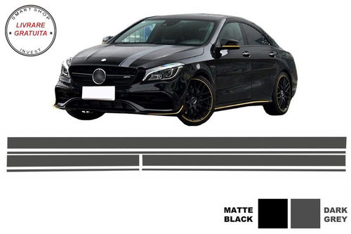 Set Stickere Gri Inchis Mercedes CLA W117 C117 X117 (2013-2016) A-Class W176 (2012