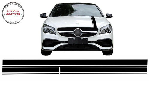 Set Stickere Negru Mat Mercedes CLA W117 C117 X117 (2013-2016) A-Class W176 (2012-