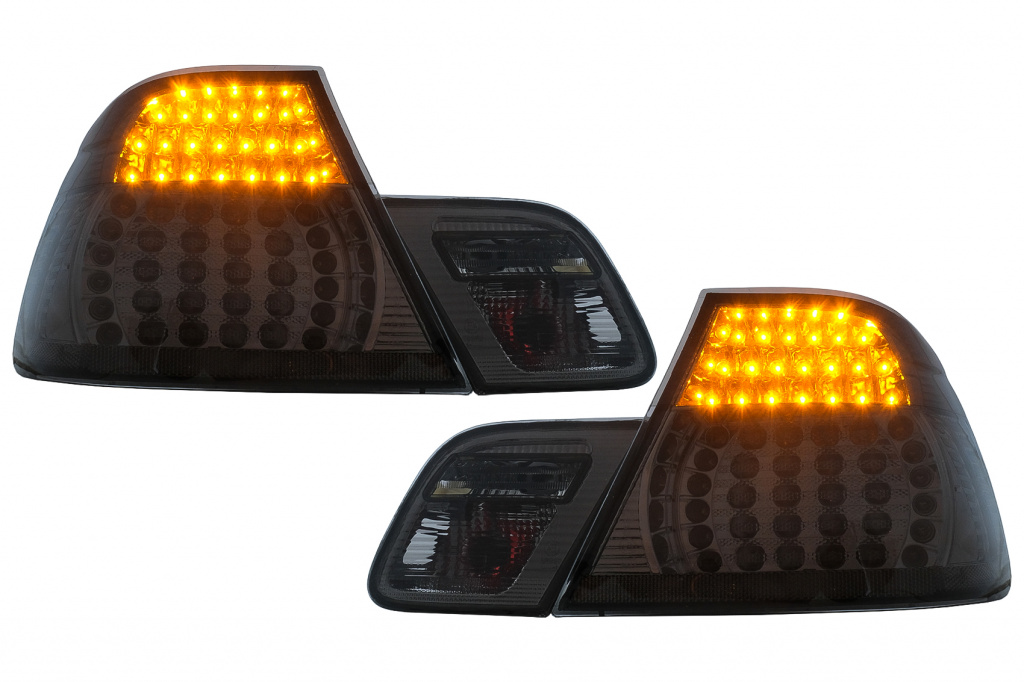 Set Stopuri Led Compatibil Cu Bmw Seria 3 E46 2003-2006 Coupe / Cabrio Fumuriu TLBME46S