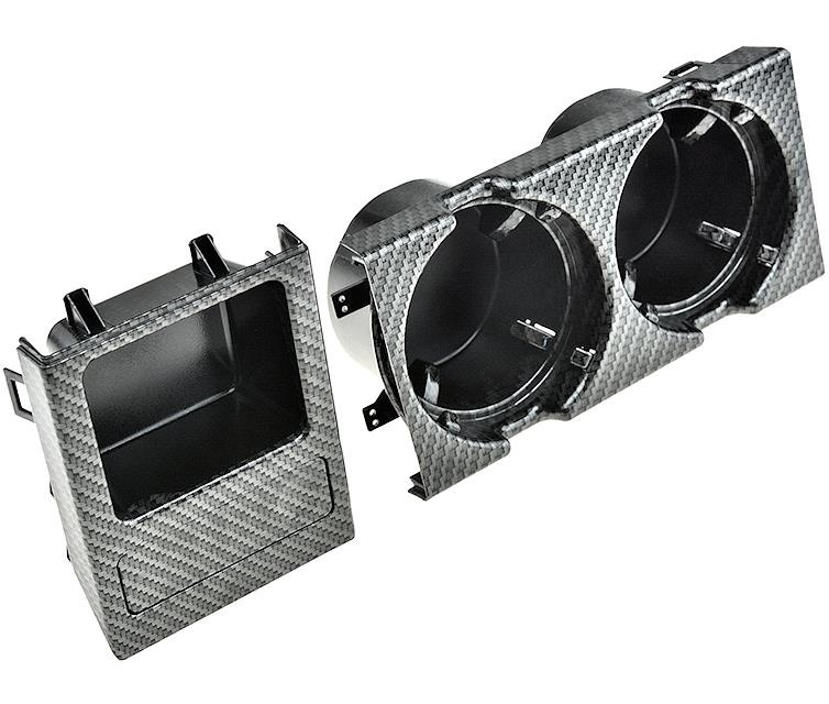 Set Suport 2 Pahare + Cutie Monede Nty Bmw Seria 3 E46 1998-2005 Carbon EZC-BM-086