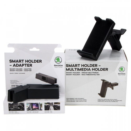 Set Suport Telefon / Tableta + Adaptor Suport Tetiera Oe Skoda Smart Holder - Multimedia Holder 3V00...