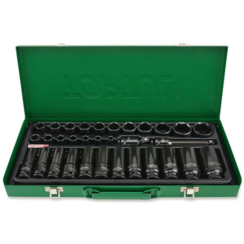 Set Tubulare Impact Hexagonal, Dimensiune Tubulara: 1/2&quot;, 32 Buc, Lung, Scurt, Toptul GDAD3201