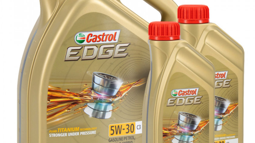 Set Ulei Motor Castrol Edge 5W-30 C3 5L 1552FD + 2 Buc Ulei Motor Castrol Edge 5W-30 C3 1L 15530D