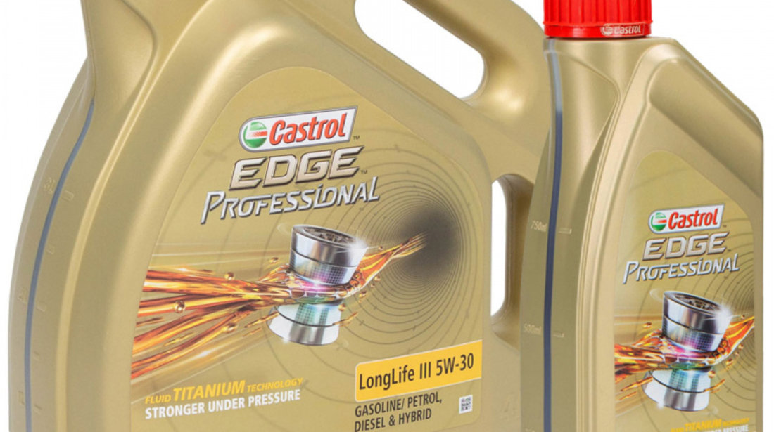 Set Ulei Motor Castrol Edge Professional Long Life III 5W-30 4L + Ulei Motor Castrol Edge Professional Long Life III 5W-30 1L