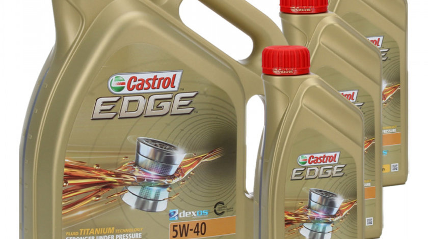 Set Ulei Motor Castrol Edge Titanium Fst 5W-40 5L + 3 Buc Ulei Motor Castrol Edge Titanium Fst 5W-40 1L 1535FA