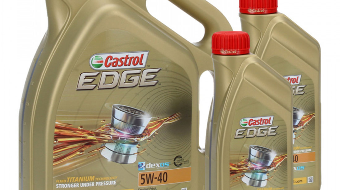 Set Ulei Motor Castrol Edge Titanium Fst 5W-40 5L + 2 Buc Ulei Motor Castrol Edge Titanium Fst 5W-40 1L 1535FA