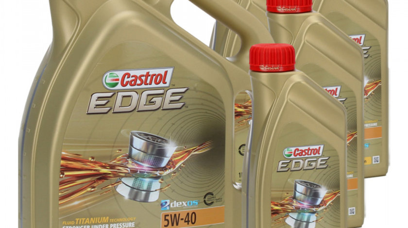 Set Ulei Motor Castrol Edge Titanium Fst 5W-40 5L + 4 Buc Ulei Motor Castrol Edge Titanium Fst 5W-40 1L