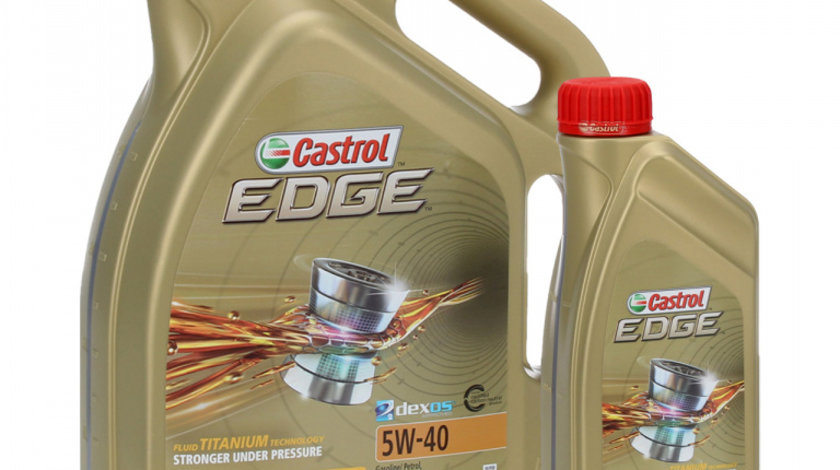 Set Ulei Motor Castrol Edge Titanium Fst 5W-40 5L + Ulei Motor Castrol Edge Titanium Fst 5W-40 1L