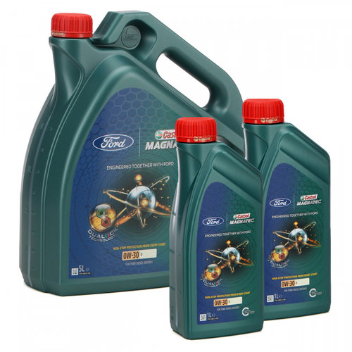 Set Ulei Motor Castrol Magnatec Ford 0W-30 D 5L 15D5FF + 2 Buc Ulei Motor Castrol Magnatec Ford 0W-3...