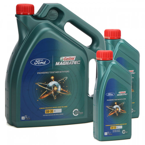 Set Ulei Motor Castrol Magnatec Ford 5W-30 A5 5L 15D5E8 + 2 Buc Ulei Motor Castrol Magnatec Ford 5W-...