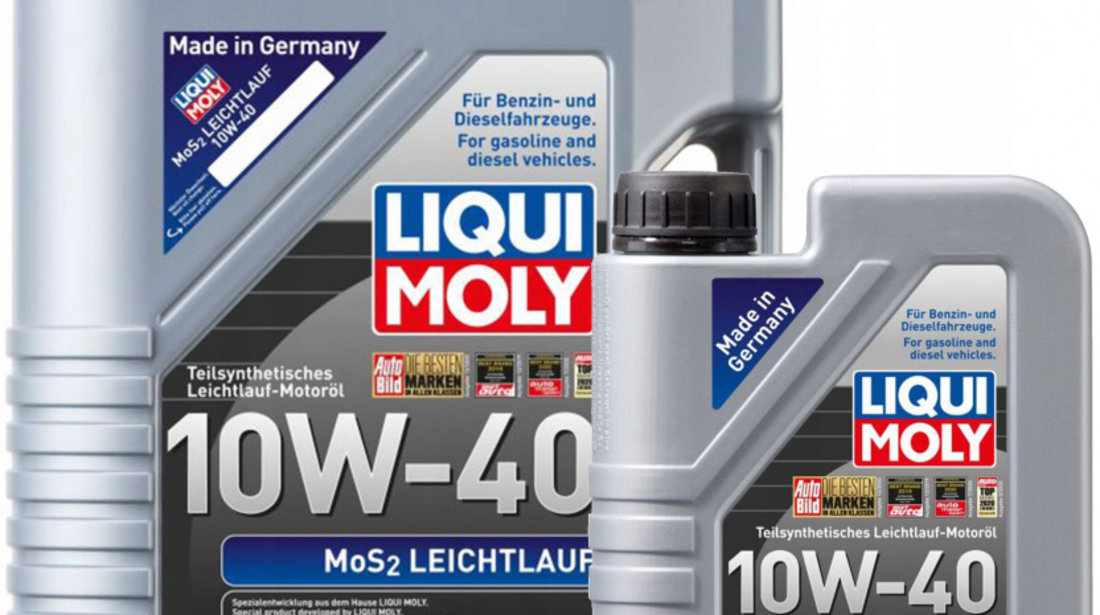 Set Ulei Motor Liqui Moly MOS2 Leichtlauf 10W-40 5L 2184 + Ulei Motor Liqui Moly MOS2 Leichtlauf 10W-40 1L 2626