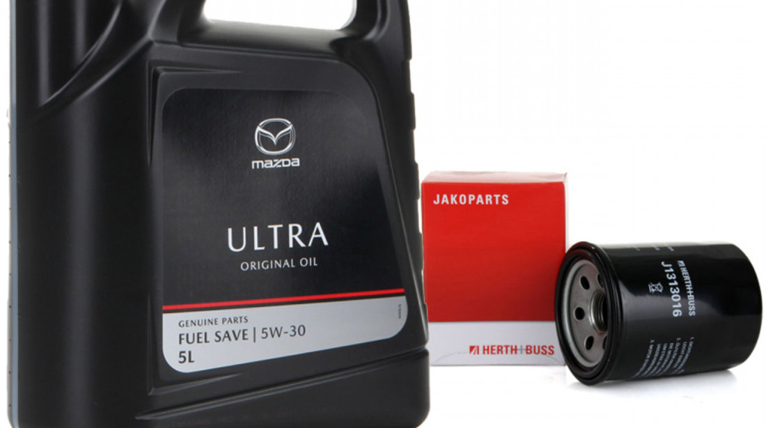 Set Ulei Motor Mazda Ultra 5W-30 5L 206485 + Filtru Ulei Herth+Buss Jakoparts Mazda Xedos 6 1992-1999 J1313016