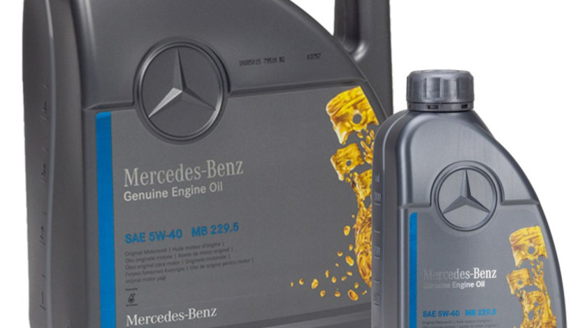 Set Ulei Motor Mercedes-Benz 229.5 5W-40 5L A000989860613AAEE + Ulei Motor Mercedes-Benz 229.5 5W-40 1L A000989860611AAEE