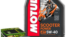 Set Ulei Motor Motul 4T Scooter Power 5W-40 1L 105...