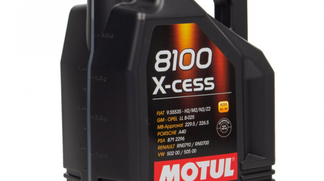 Set Ulei Motor Motul 8100 X-Cess 5W-40 5L 102870 + 3 Buc Ulei Motor Motul 8100 X-Cess 5W-40 1L 102784