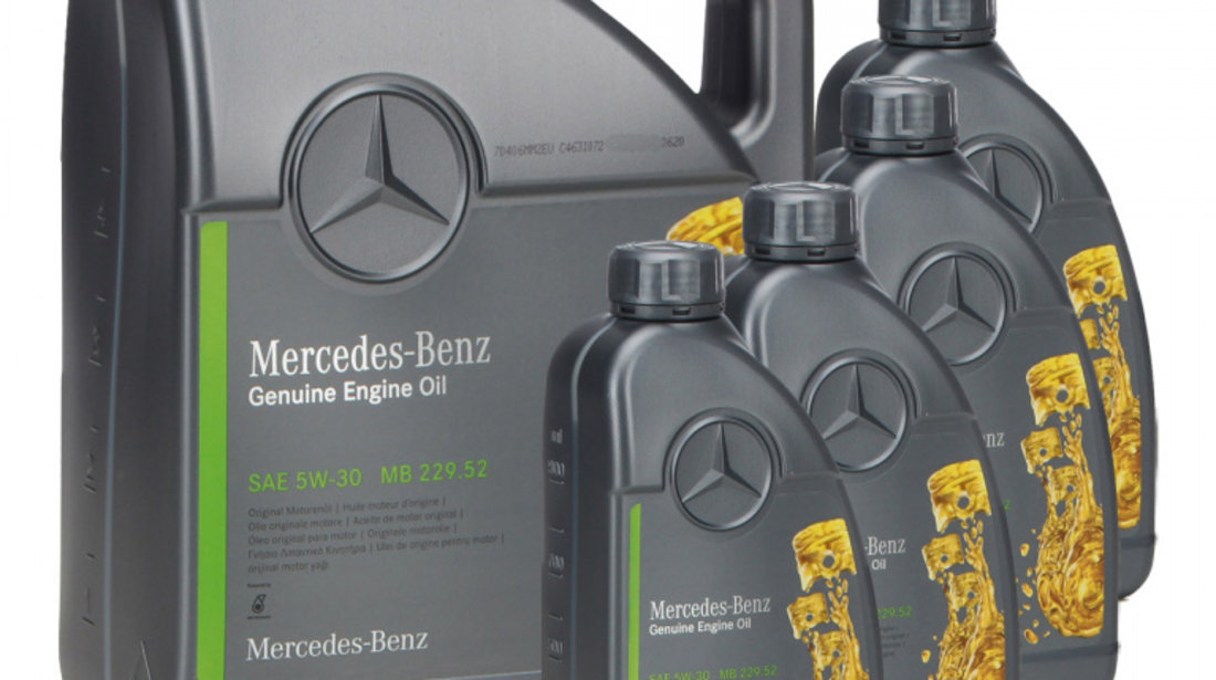 Set Ulei Motor Oe Mercedes-Benz 229.52 5W-30 5L A000989700613AMEE + 4 Buc Ulei Motor Oe Mercedes-Benz 229.52 5W-30 1L A000989700611AMEE