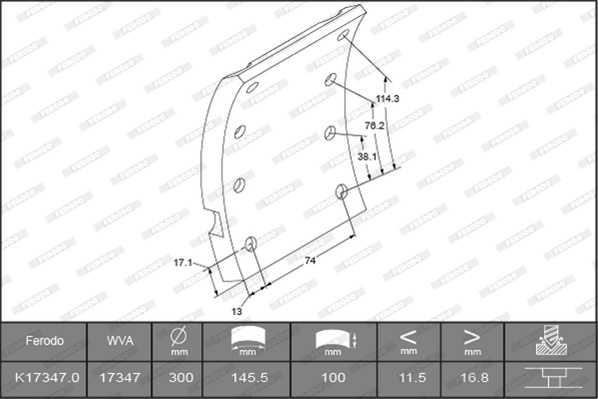 Set Uri Ferodo Saeta K17347.0-F3549