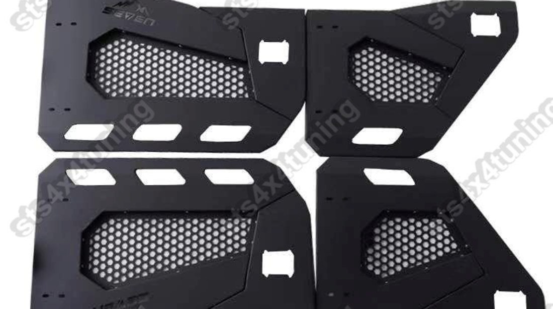 SET USI FATA SI SPATE TUBULARE[HALF DOOR] CU OGLINZI JEEP WRANGLER JL 2018-2020 [4-BUC] [V1]]