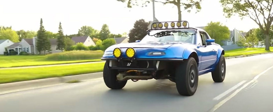 Si-a construit o Mazda MX-5 unica in lume. Nu este loc unde sa nu poata merge cu ea Si-a construit o Mazda MX-5 unica in lume. Nu este loc unde sa nu poata merge cu ea