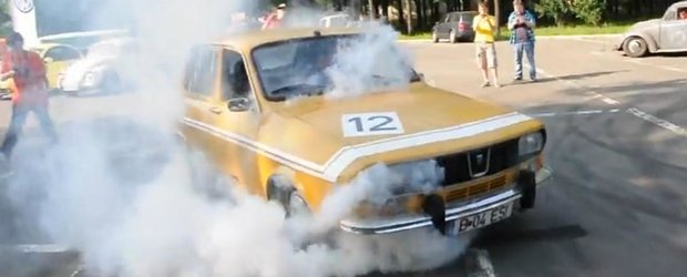 Si batrana Dacie 1300 stie sa faca burnout!