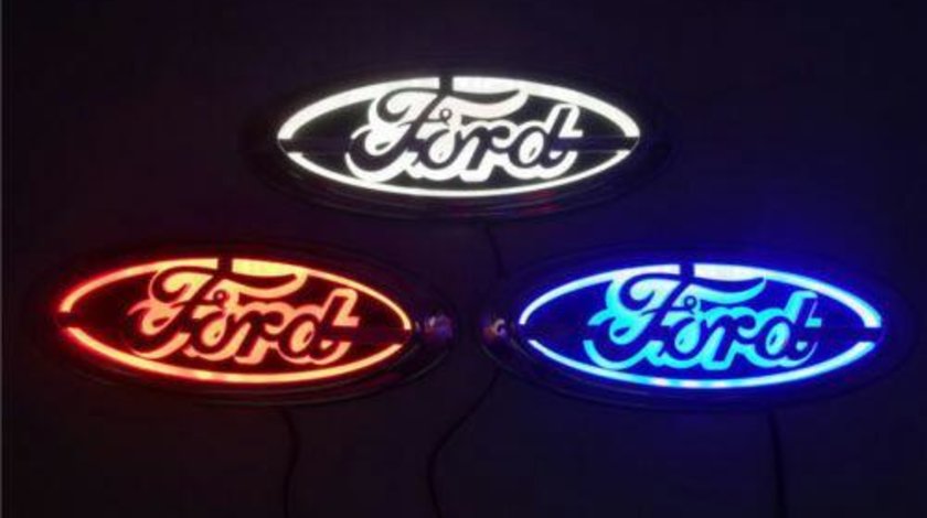 Sigla led albastru Ford emblema logo Focus Kuga Mondeo Galaxy Fiesta C-max
