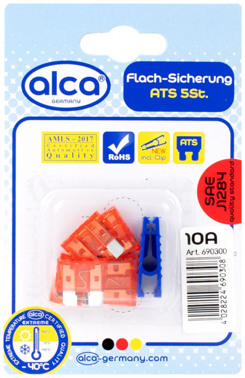Sigurante Fuzibile Alca 10A Set 5 Buc 690300
