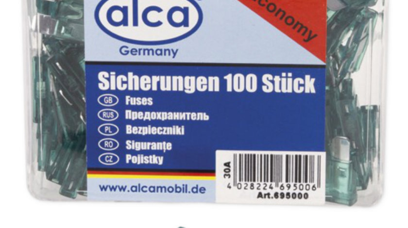 alca® KFZ Mini-Sicherungen 20A, 100 St. Economy Box