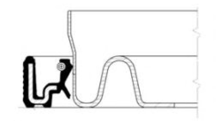 Simering, ax intermediar FIAT DUCATO caroserie (280) (1982 - 1990) CORTECO 12014726B piesa NOUA