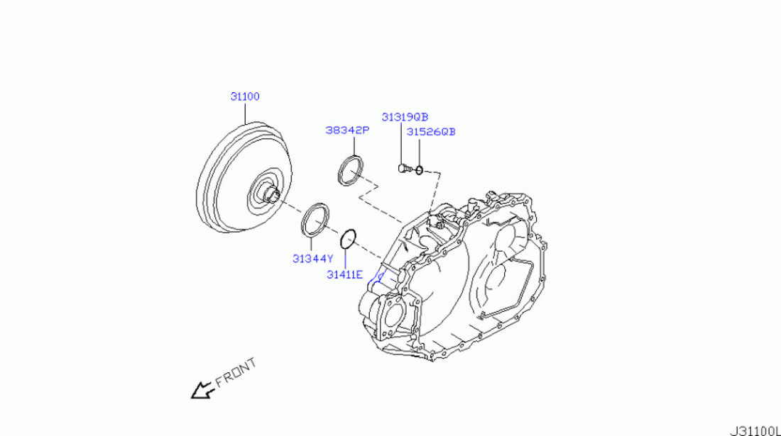 Simering convertor cutie viteza Nissan Murano NISSAN OE 313751XD00