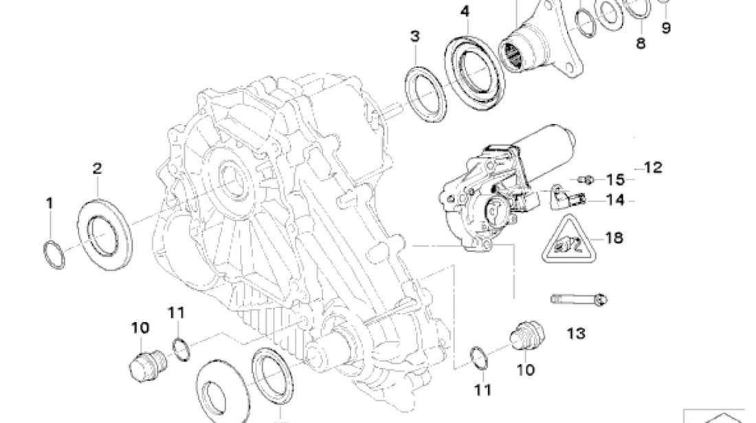 Simering cutie transfer-cardan BMW X5 (E53) BMW OE 27107539266