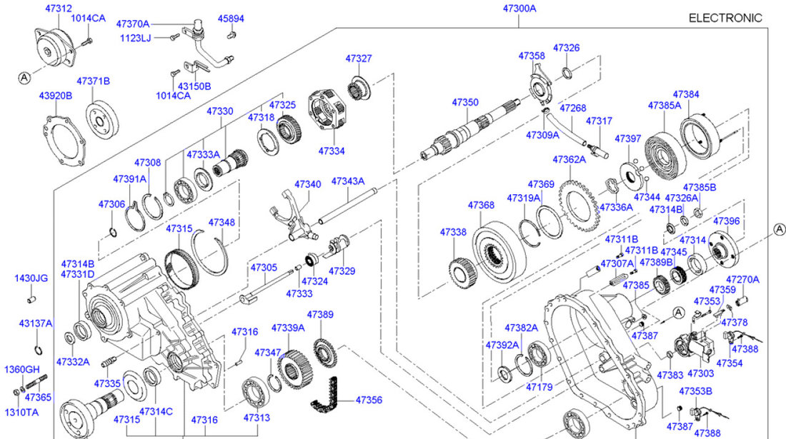 Simering cutie transfer fata Hyundai Terracan HYUNDAY OE 47314-4B000A