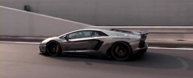 Simfonie in V12 major: Un Lamborghini modificat ia cu asalt tunelul!