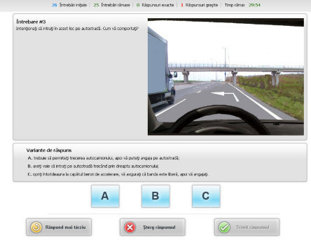 Simulare examen auto online - Pas cu pas