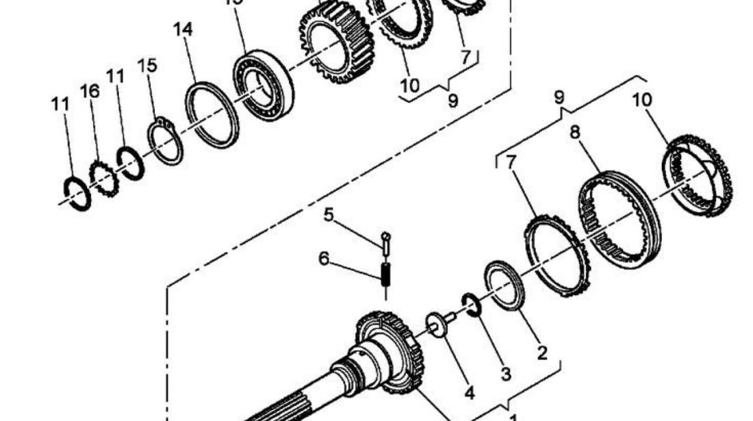 Sincron ax principal ambreiaj cutie viteza ZF Renault Kerax 8x4 (poz.9) CEI 1297298955