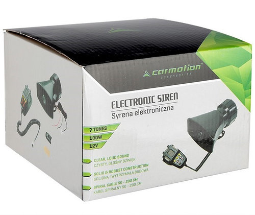 Sirena Electronica Cu Megafon 7 Tonuri 12V 100W Carmotion 58603