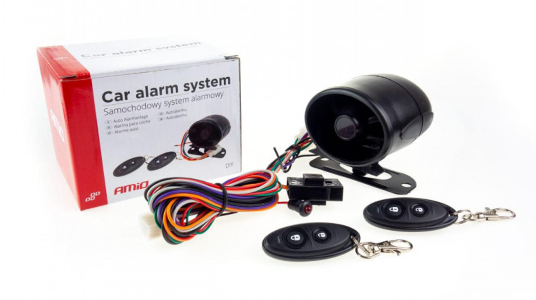 Sistem Alarma auto MINI cu doua telecomenzi AVX-AM02090