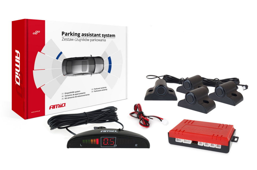 Sistem Asistent De Parcare Led 4 Senzori Negru 19mm Truck Amio 02279