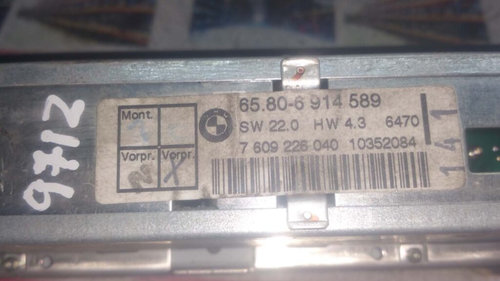 SISTEM AUDIO BMW SERIE 5 65.80-6 914 589 / 65 80 6 914 589 / 65806914589 / 7 609 226 040 / 760922604...