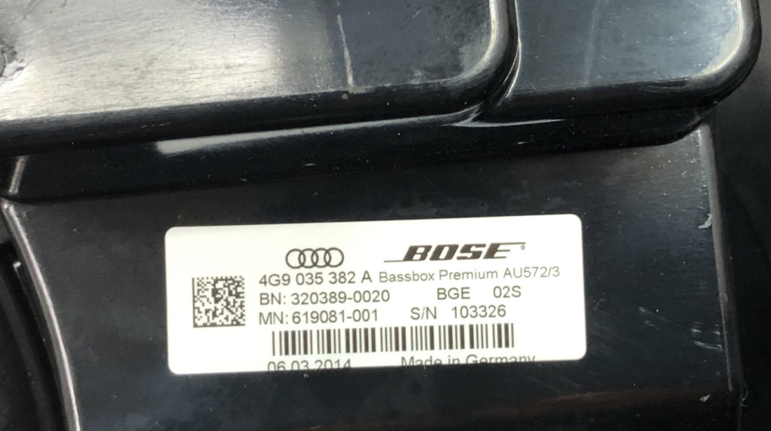 Sistem audio BOSE Audi A6 C7 Avant 3.0TDI Quattro Automat sedan 2015 (4G9035382A)