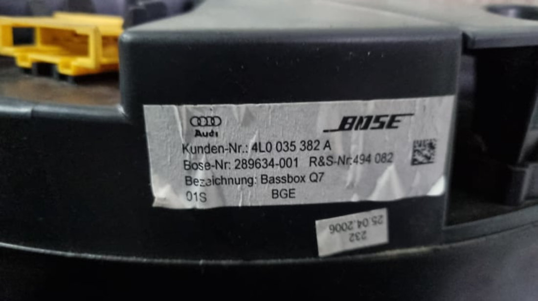 Sistem audio BOSE original AUDI Q7 4L Facelift coduri : 4L0035382A / 4F0035415A / 4L0035382B