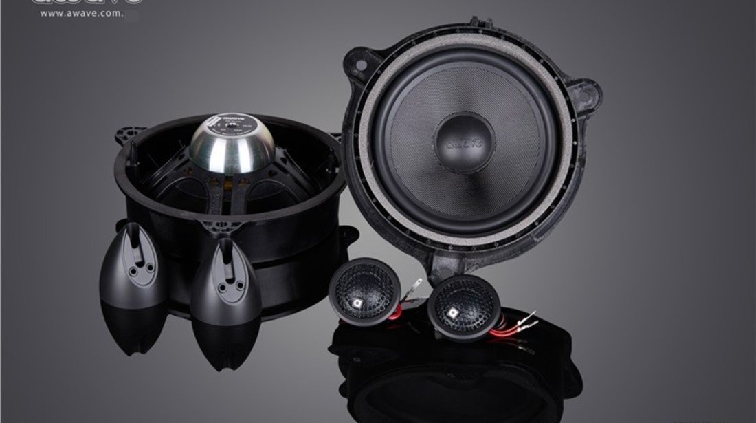 SISTEM BOXE COMPONENTE AUTO AWAVE AWN 650C 165MM 60W RMS DEDICAT RENAULT DACIA NISSAN SMART