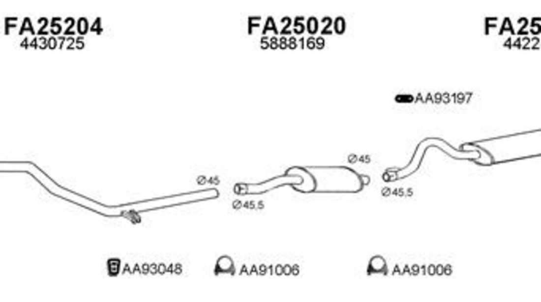 Sistem de esapament (250007 VENEPORTE) FIAT